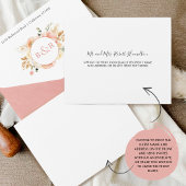 Elegant Perzik en koraalFloral Weddenschap met RSV All In One Uitnodiging