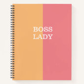 Elegant Perzik en Oranje Colorblock Notitieboek (Voorkant)