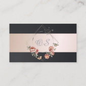 Elegant Perzik Floral Visitekaartje 10 (Achterkant)