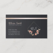 Elegant Perzik Floral Visitekaartje 10 (Voorkant)