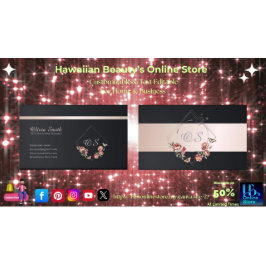  Elegant Perzik Floral Visitekaartje 10