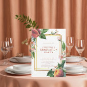 Elegant perzik fruit Afstuderen Kaart