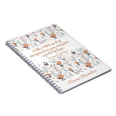 Elegant Perzik Inspirerend Hoop Quote Bloemenkunst Notitieboek (Rechterzijde)