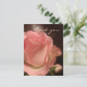 Elegant perzik Roos - Dank u Briefkaart (Staand voorkant)