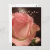 Elegant perzik Roos - Dank u Briefkaart (Voorkant / Achterkant)