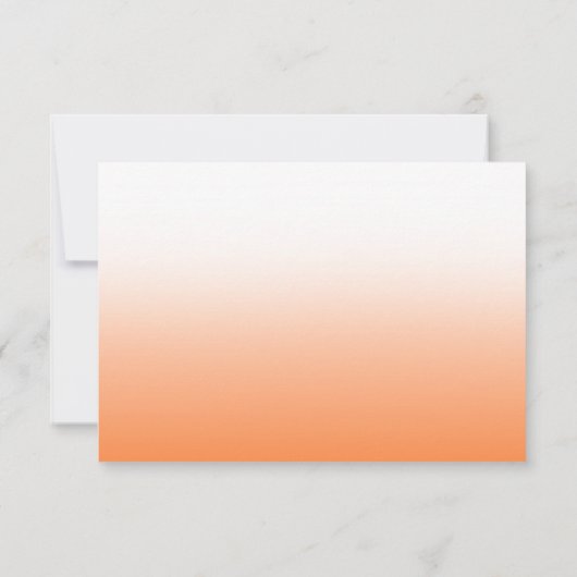 Elegant Perzik Sinaasappel Fuzz QR Code Bruiloft R RSVP Kaartje (Achterkant)