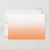 Elegant Perzik Sinaasappel Fuzz QR Code Huwelijksr RSVP Kaartje (Achterkant)