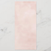 Elegant perzik wit bloemkant lijst Bruiloft Menu (Achterkant)