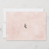 Elegant perzik wit bloemkant lijst RSVP Kaart (Achterkant)