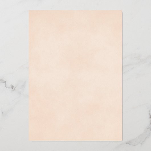 Elegant PerzikRoos met Roos Gold Vrijgezellenfeest Folie Uitnodiging (Achterkant)