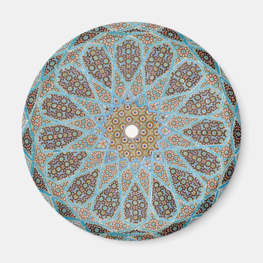 Elegant Perzisch Blauw Arabesk Oosters Patroon Magneet (Voorkant)