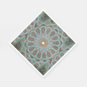 Elegant Perzisch Blauw Arabesk Oosters Patroon Servet (Hoek)