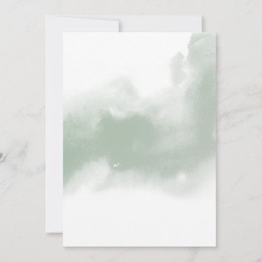 Elegant Perzische Blush Cream and Sage Oval Wedden Kaart (Achterkant)