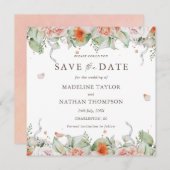 Elegant Perzische Waterverf sparen de Datum Save The Date (Voorkant / Achterkant)