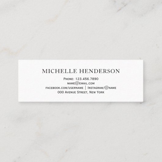 Elegant pet afstuderen naam insert kaart contactkaartje (Achterkant)