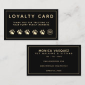 Elegant pet business loyalty visitekaartje (Voorkant / Achterkant)