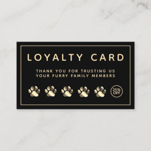 Elegant pet business loyalty visitekaartje