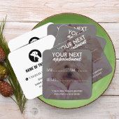 Elegant Pet Care Appointment Card with Logo Afsprakenkaartje