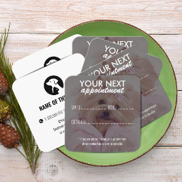Elegant Pet Care Appointment Card with Logo Afsprakenkaartje