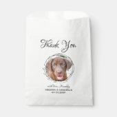Elegant Pet Foto bedankt Dog Treat Wedding Bedankzakje (Voorkant)