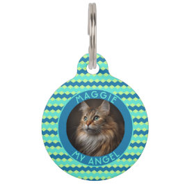 Elegant Pet Lover Gift Chevron Huisdierpenning