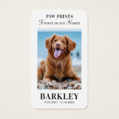 Elegant Pet Memorial Foto sympathie Kaart geprezen (Voorkant)