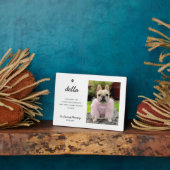 Elegant Pet Memorial | Photo Keepsake Fotoplaat (Zijkant)