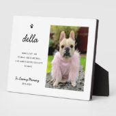 Elegant Pet Memorial | Photo Keepsake Fotoplaat (Zijkant)