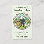 Elegant Pet Wedding Sitter Wedding Dog Handler Visitekaartje (Voorkant)