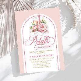 Elegant petals and prosecco blush gold bridal card kaart