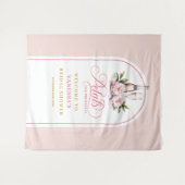 Elegant petals and prosecco bridal shower banner wandkleed (Voorkant (horizontaal))