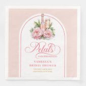 Elegant Petals and Prosecco Wedding Shower Napkins Servet (Voorkant)