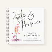 Elegant Petals Prosecco Vrijgezellenfeest Gastenbo Notitieboek (Voorkant)