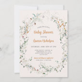 Elegant Petite Wildflower baby shower Kaart (Voorkant)