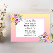 Elegant Petunias Bloemenbruiloft Save the Date Briefkaart