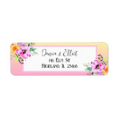 Elegant Petunias Bloemengeel en roze Etiket (Voorkant)