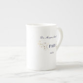 Elegant PhD Blue Gold Afstuderen Porselein Kop (Voorkant rechts)