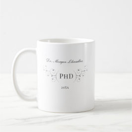Elegant PhD Gray Silver Afstuderen Koffiemok