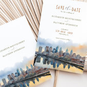 Elegant Philadelphia, Pennsylvania Save-the-Date Kaart
