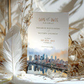 Elegant Philadelphia, Pennsylvania Save-the-Date Kaart