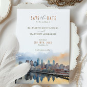 Elegant Philadelphia, Pennsylvania Save-the-Date Kaart