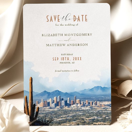 Elegant Phoenix, Arizona Save-the-Date Kaart