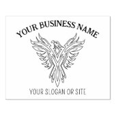 Elegant Phoenix, Custom Business, Large Rubberstempel (Afrduk)