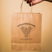 Elegant Phoenix, Custom Business, Large Rubberstempel