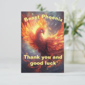 Elegant Phoenix Dank u kaart (Staand voorkant)
