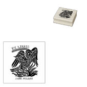 Elegant Phoenix Ex Libris Boek Rubberstempel (Gestempeld)