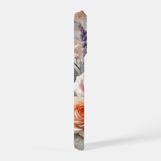 Elegant Phone Case with Pink and White Roses iPhone Hoesje (Rechterkant)