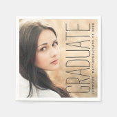 Elegant Photo 2016 Graduation Party Paper Napkins Servetten (Voorkant)