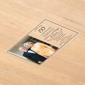 Elegant Photo 50th Wedding Anniversary Party Acryl Uitnodigingen (Laagn)