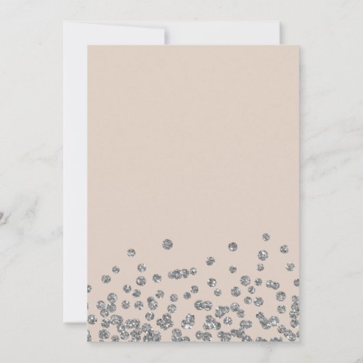 Elegant Photo 70th Birthday Silver Champagne Kaart (Achterkant)